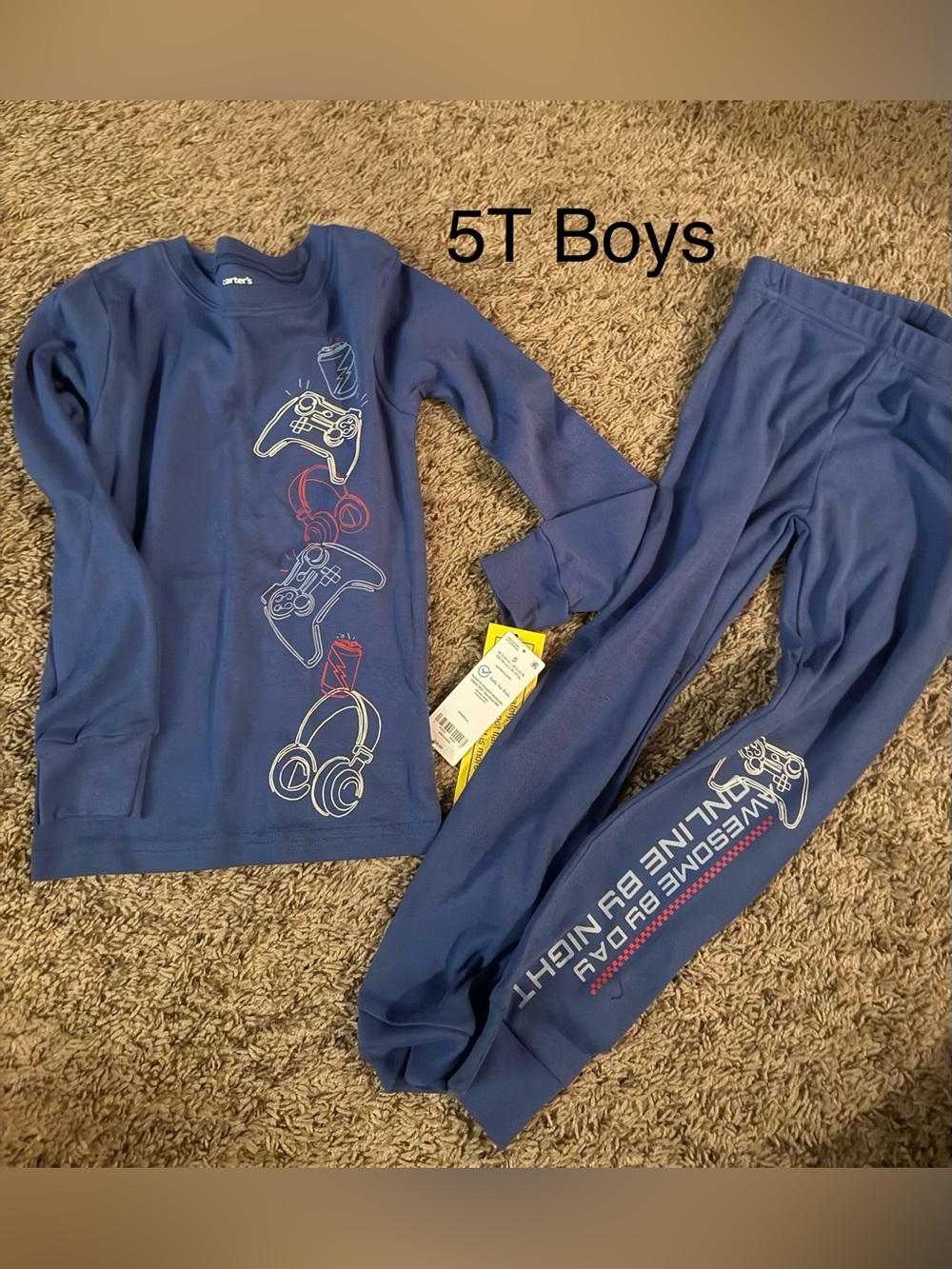 Carter's Navy Blue Gaming Controller & Headphones Pajama Set